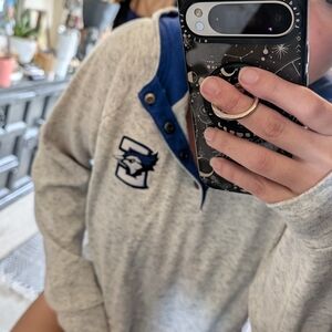 Colosseum Gray Sweatshirt with Blue Details